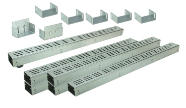 Edelstahlentwässerungsrinnen Bauhöhe 60 bis 80mm, Rost Längsschlitzdesign SET Typ 6
